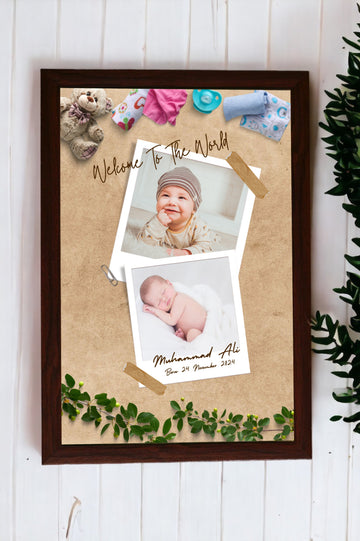 2 Photos Frame Born Baby