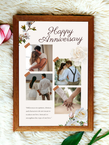 Anniversary 4 Photos Collage Frame