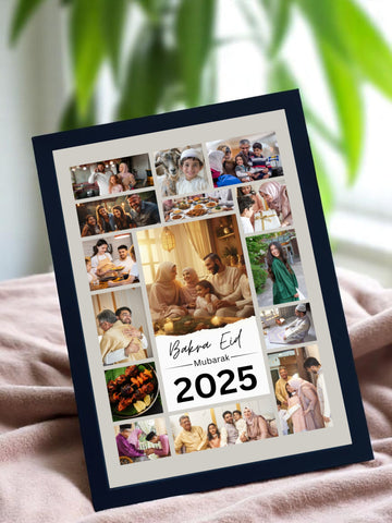 Bakra Eid Mubarak 15 Photos Frame 2025 Black