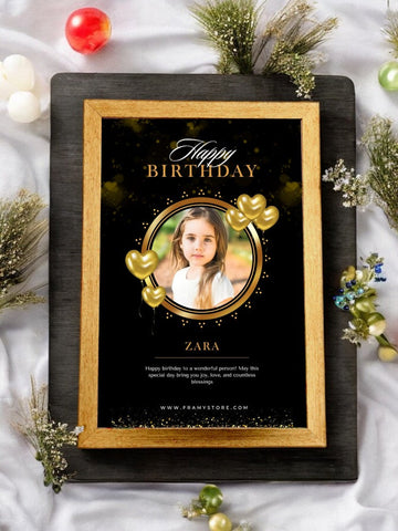 Black Celebration Birthday Frame