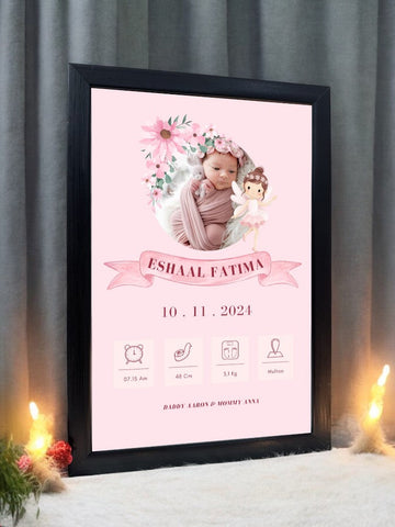 Born Baby Girl Cute Frame