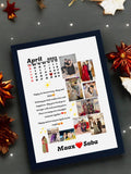 Calendar of Love Photo Frame Black Framy