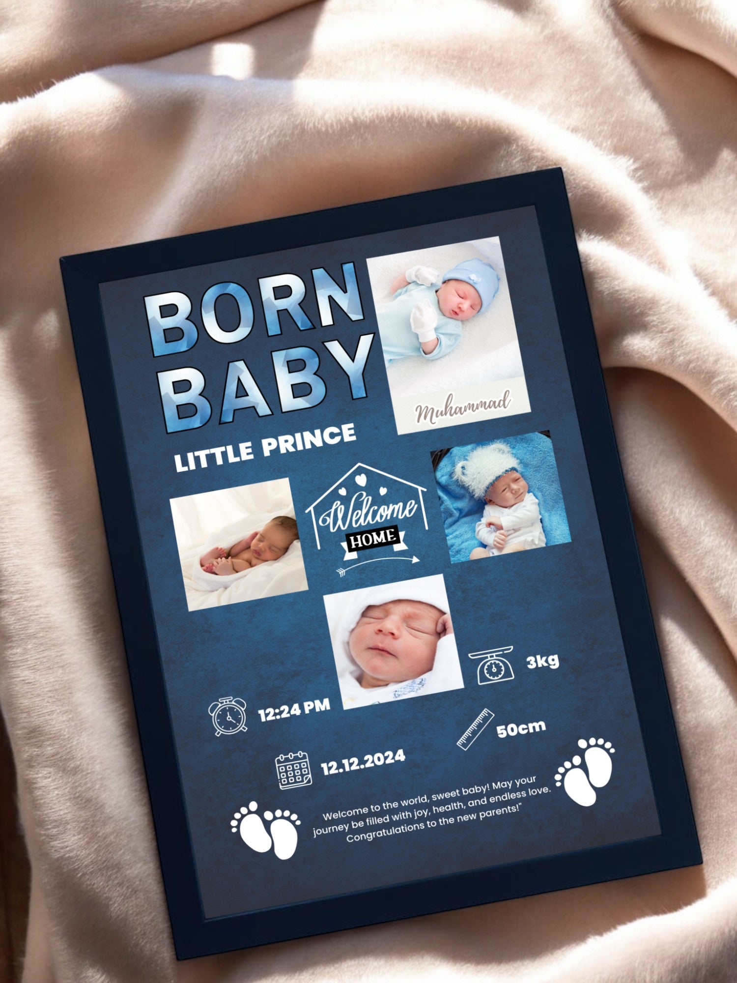 Deep Blue Sea Baby Photo Frame Black Framy