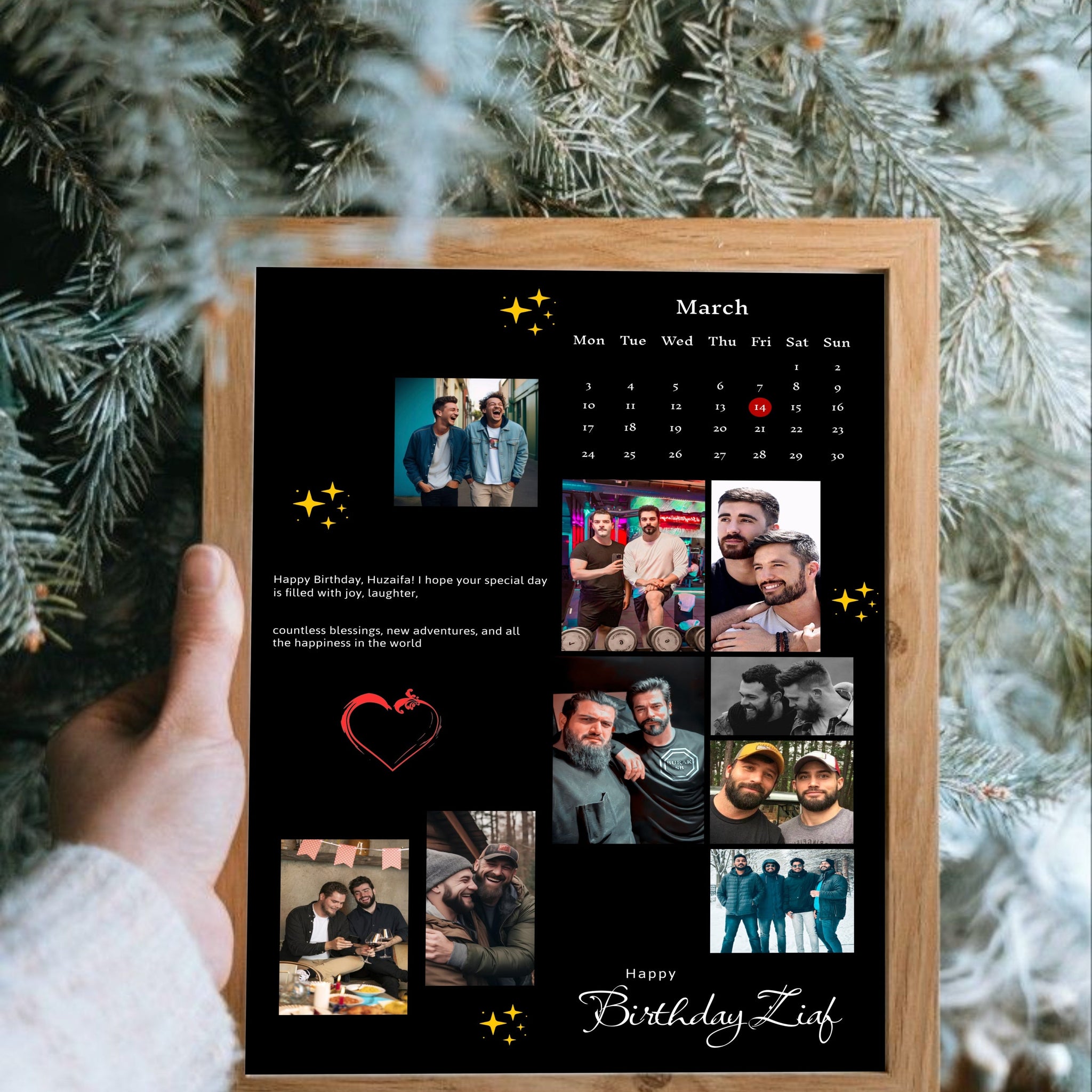 Elegant Calendar Birthday Frame