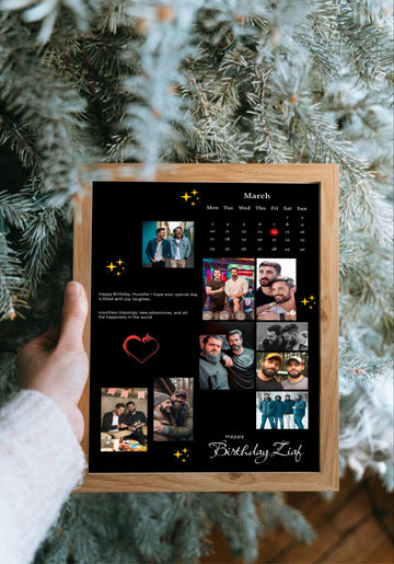 Elegant Calendar Birthday Frame