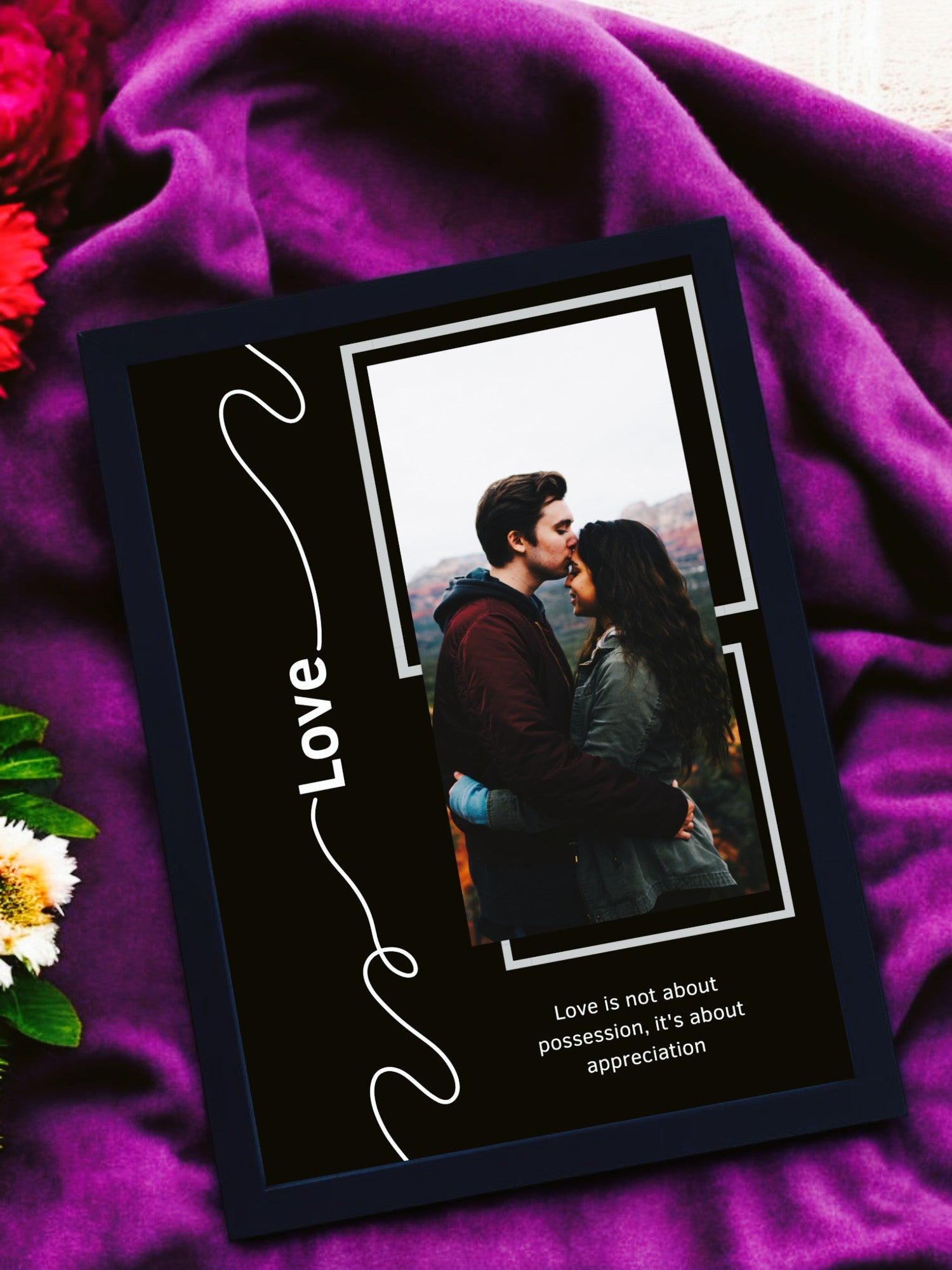 Lovely Couple Premium Photo Frame
