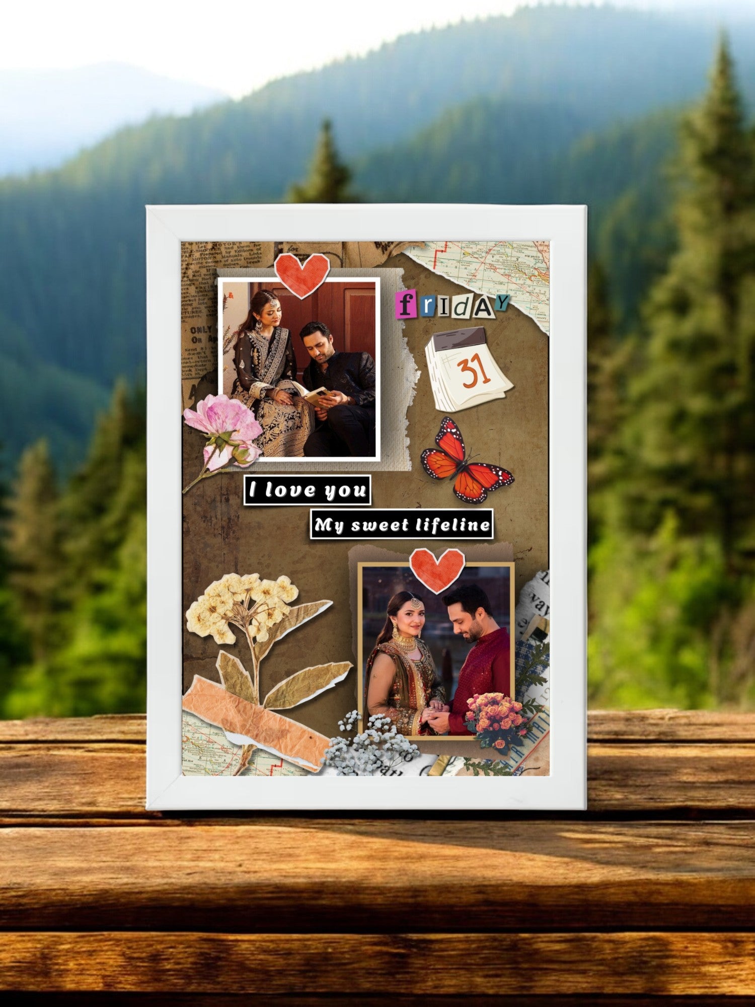 My Sweet Life Line Photo Frame White Framy